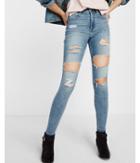 Express Womens High Waisted Distressed Exp Tech Jean