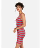 Express Womens Striped Modern Rib Double V Dress