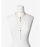 Express Color Bezel Layered Collar Necklace