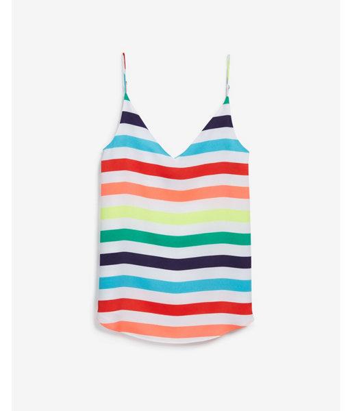 Express Womens Love Unites Rainbow Striped Downtown Cami