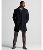 Express Navy Recycled Wool Water-resistant Topcoat