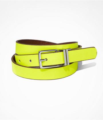 2-in-1 Reversible Neon Belt Neon Yellow Small