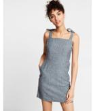 Express Striped Chambray Tie Shoulder Cotton