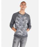 Express Mens Vintage Color Block Camo Crew Neck Popover