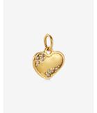Express Womens Sequin Matte Gold Mini Heart Charm