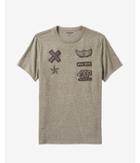 Express Mens Marled Nonconformity Embroidered Patch Graphic T-shirt