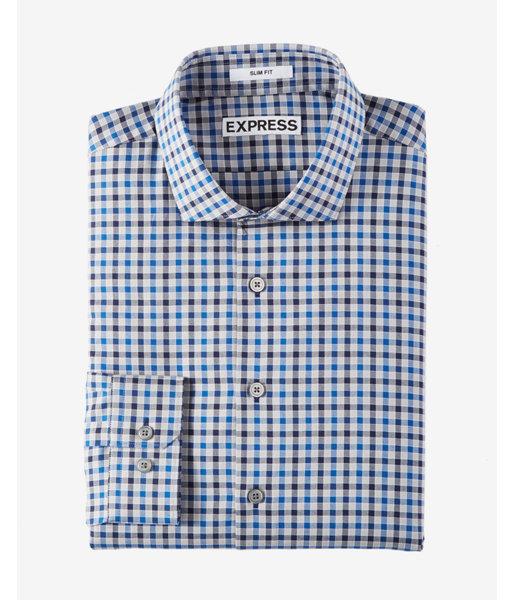Express Slim Fit Plaid Pattern Dress