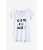 Express Women's Tees Express One Eleven Kiss The Miss Graphic Tee