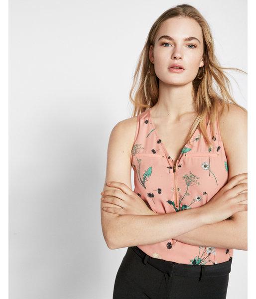 Express Womens Petite Dandelion Welt Pocket Tank