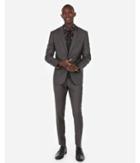 Express Mens Extra Slim Charcoal Gray Wool-blend Stretch