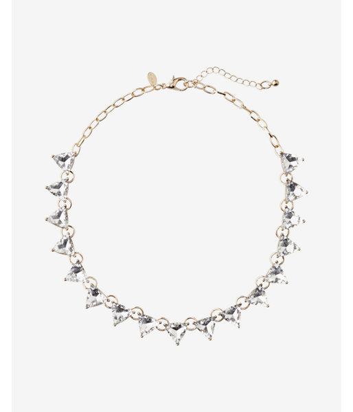 Express Womens Triangle Stone Choker Necklace