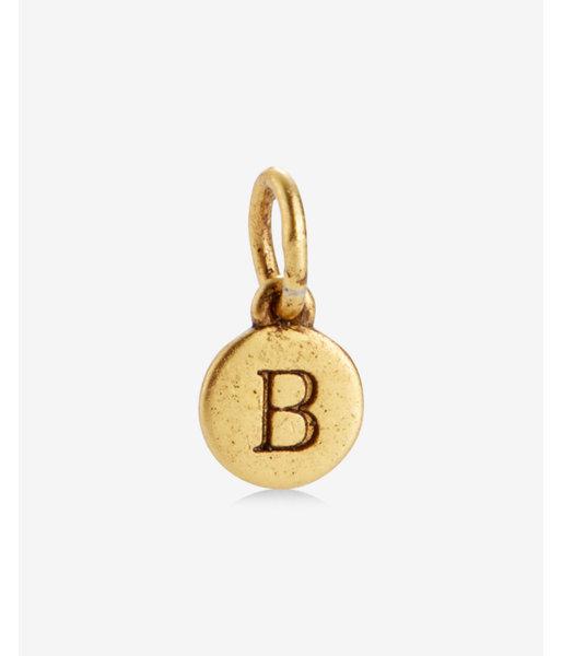 Express Womens Sequin Matte Gold B Charm