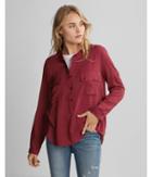 Express Dotted Easy Drape Henley Popover