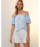 Express Womens High Waisted White Raw Hem Bermuda