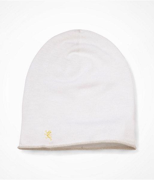 Express Womens Slouchy Knit Beanie - Ivory Neutral