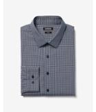 Express Mens Slim Small Plaid Non-iron Performance