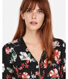 Express Womens Floral Zip Front Chelsea Popover