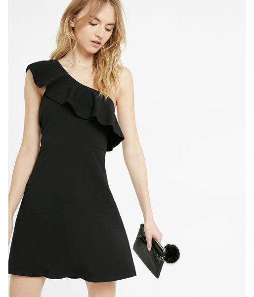 Express Womens Ruffled One Shoulder