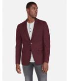 Express Mens Slim Burgundy Knit Blazer