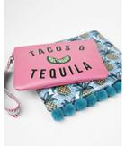 Express Womens Set Of Two Tacos And Tequila Beach Pouches