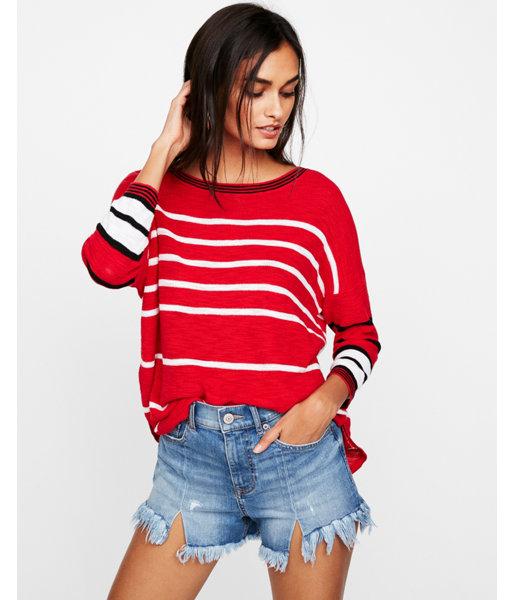 Express Womens Striped Circle Hem Tunic