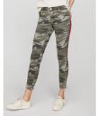 Express Womens Mid Rise Side Stripe Camo Ankle Pant