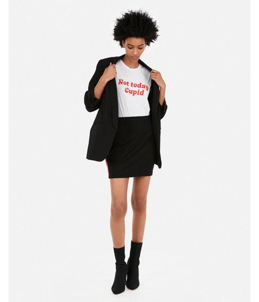 Express Womens Express One Eleven Not Today Cupid Graphic Easy Tee