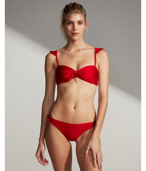 Express Womens Low Rise Bow Tie Shimmer Bikini Bottoms