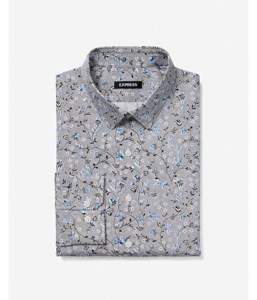 Express Mens Extra Slim Floral Vine Dress