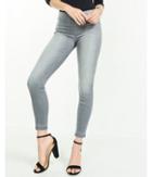 Express Womens Mid Rise Pull-on Released Hem Jean