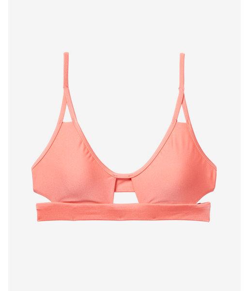 Express Womens Shimmer Cut-out Bikini Top
