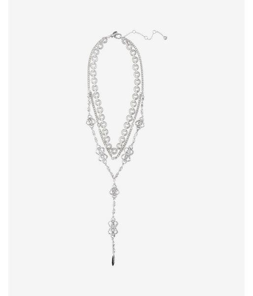 Express Womens Ornate Nested Y-neck Necklace