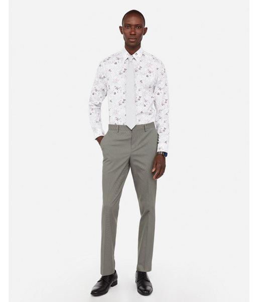 Express Mens Slim Olive Green Cotton Sateen Stretch