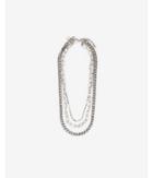 Express Womens Three Row Multi-layered Chain Necklace