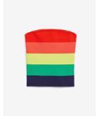 Express Womens Love Unites Rainbow Striped Sweater Tube Top
