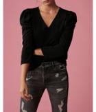 Express Puff Sleeve V-neck Blouse