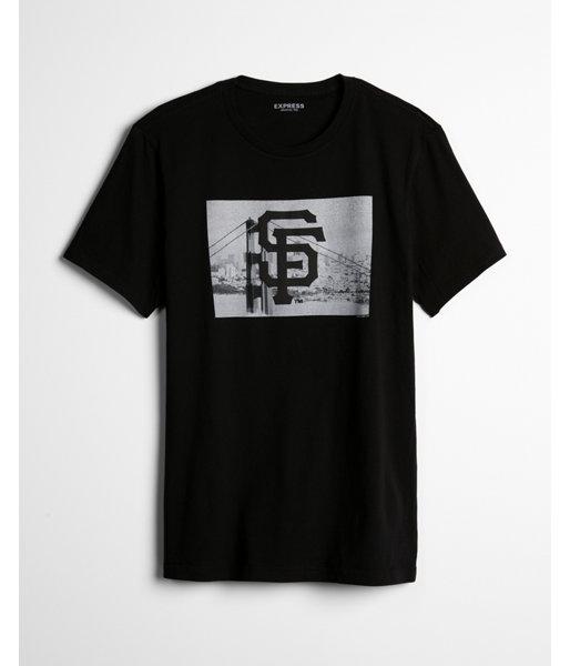 Express Mens San Francisco Giants Black Graphic Tee