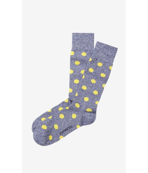 Express Men's Socks Marled Polka Dot Dress