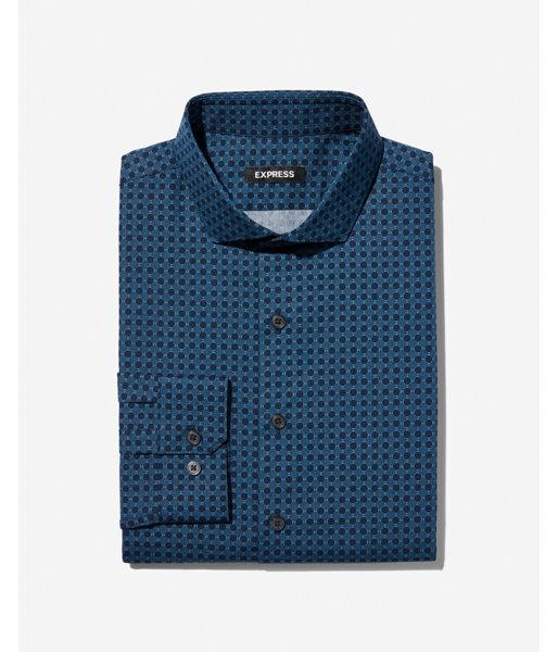 Express Mens Slim Large Dot Dress