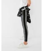 Express Womens Express Womens High Waisted Sexy Stretch Herringbone Side Stripe