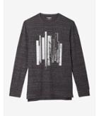 Express Mens Line Graphic Hi-lo Waffle Tee