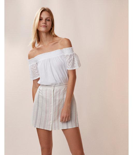 Express Womens Off The Shoulder Eyelet
