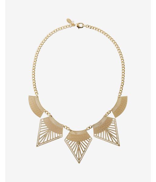 Express Womens Filigree Statement Necklace