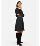 Express Womens Dot Print Smocked Elastic Waist Dress