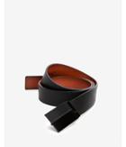 Express Mens Reversible Matte Black Textured Plaque Belt