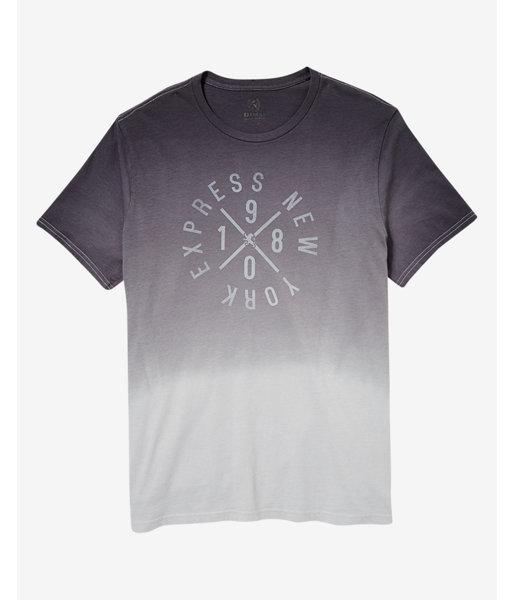 Express Mens Dip Dye Express Circle Graphic T-shirt