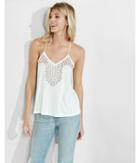 Express Womens Sequin Embellished Geo Necklace Cami