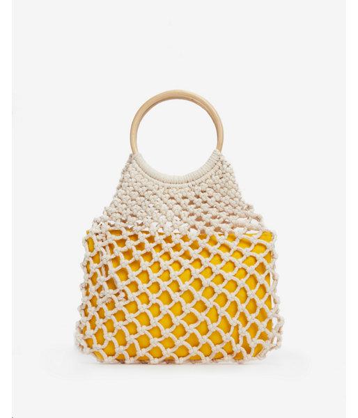 Express Womens Crocheted O-ring Tote