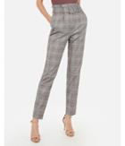 Express Womens Super High Waisted Plaid Belted Ankle Pant