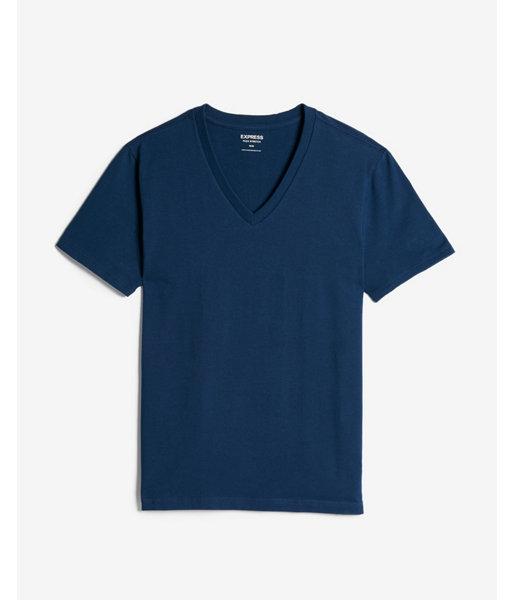 Express Mens Slim Stretch Deep V-neck T-shirt